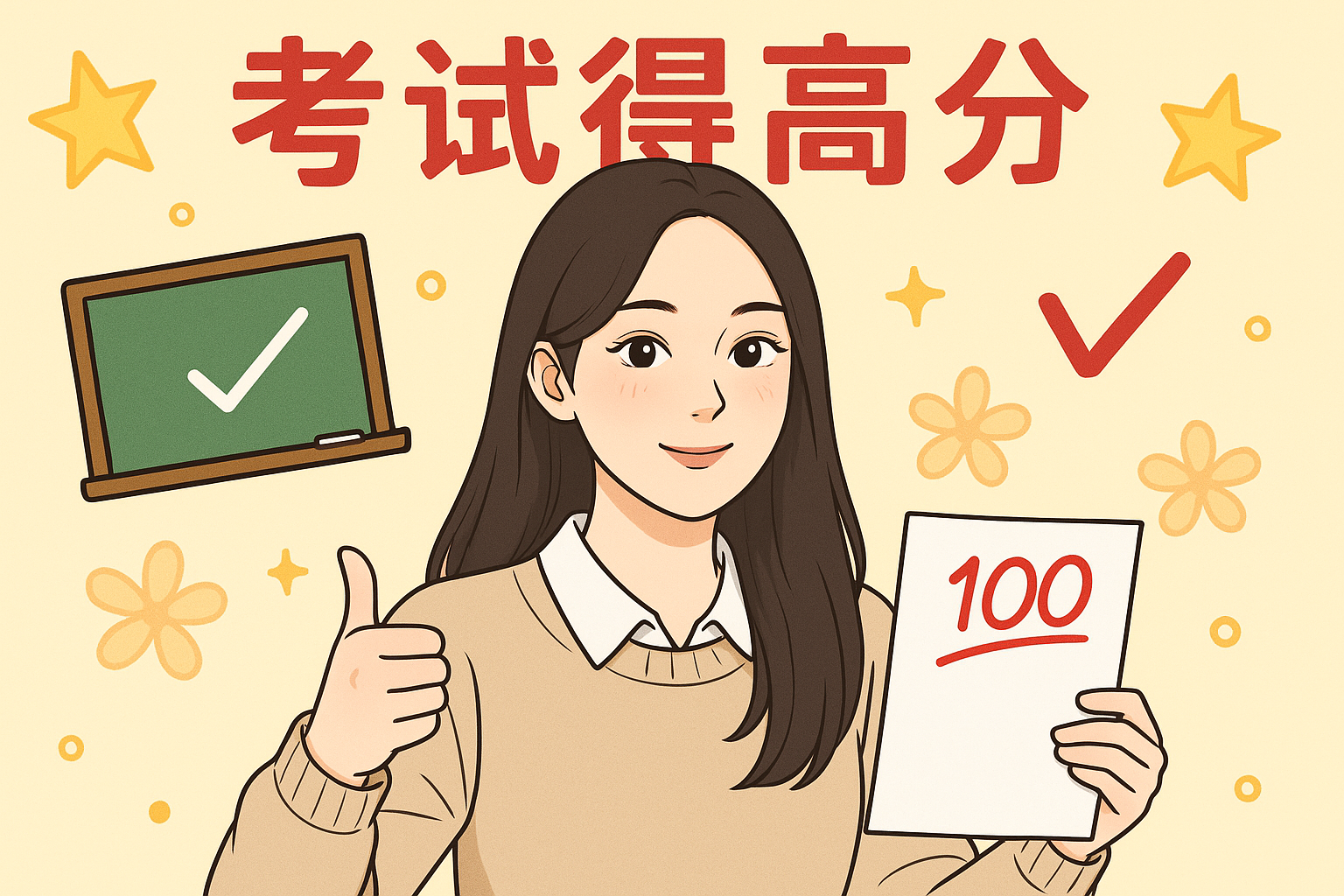 考试得高分耶
